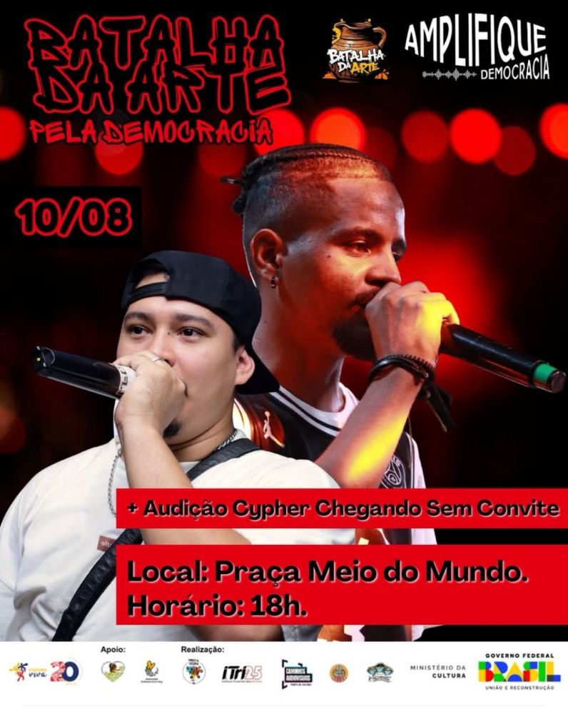 Macapá recebe Batalha da Arte pela Democracia e audição exclusiva da Cypher “Chegando Sem Convite”